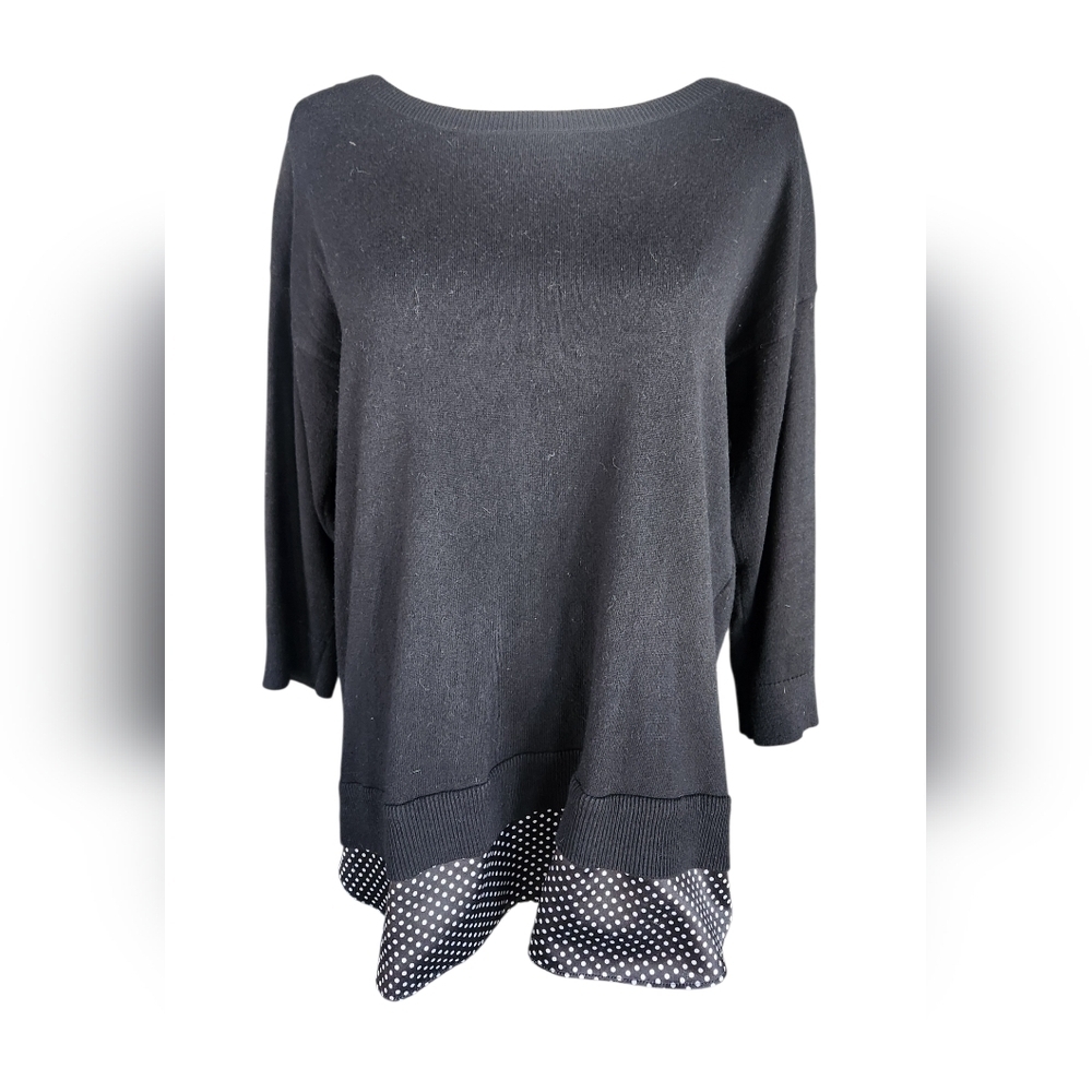 Ann Taylor 2 in one Sweater Blouse Top with unique back detail